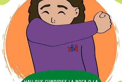 Hay que cubrirse la boca o la nariz con el codo