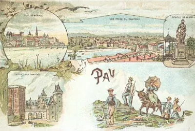 Carte souvenir de Pau