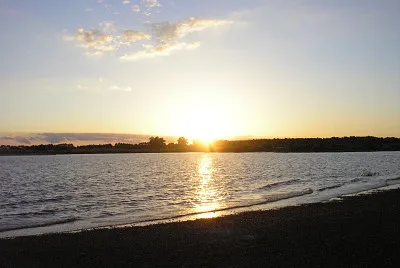 Atardecer en el Lago de Salto Grande
