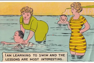 Vintage Swimming Lesson