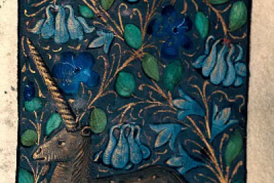 פאזל של Une licorne dans une enluminure (ms. 69)