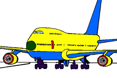 AEREO GIALLO E BLU