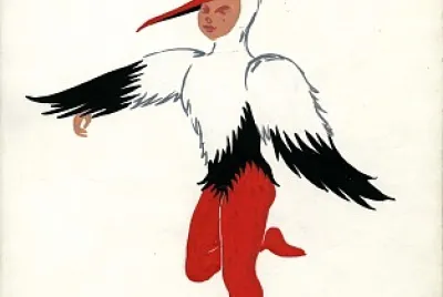 Dessin pour un costume de cigogne pour enfant
