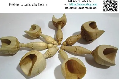 Pelles Ã  sels de bain, La Dent du Lion sur Etsy