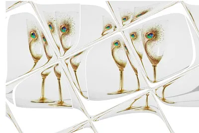 verre en forme de paon