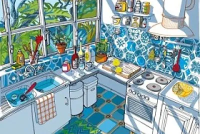 Blue Kitchen jigsaw puzzle