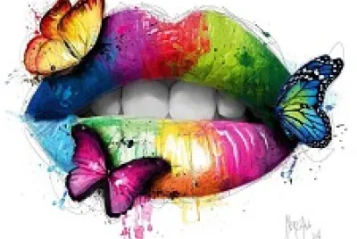 Boca Colorida Com Paleta