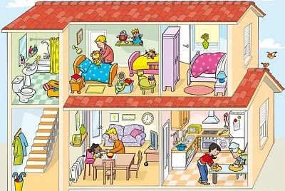 ROOMS IN A HOUSE jigsaw puzzle