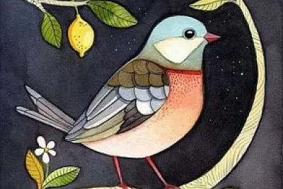 Pajarito Fondo Negro jigsaw puzzle