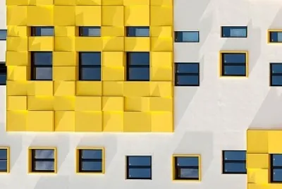 Yellow and white building