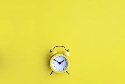 Yellow alarm clock