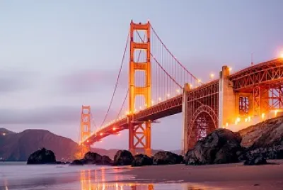 golden gate de Noche