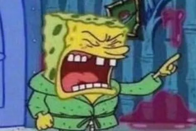 bob esponja enojado