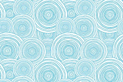 Doodle circle water texture seamless pattern.