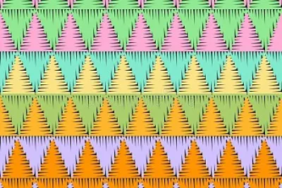 Embroidery seamless pattern with colorful triangle