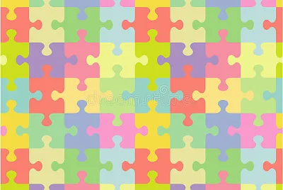 Seamless jigsaw puzzle pattern.