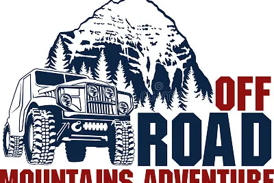 4x4 off-road car and mountains forest. jigsaw puzzle