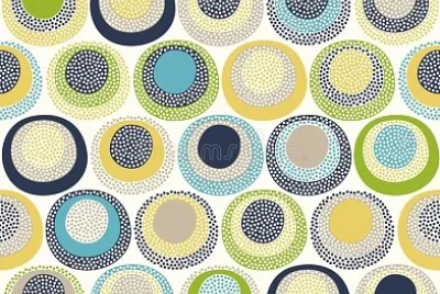 Seamless childish abstract colorful round circle d
