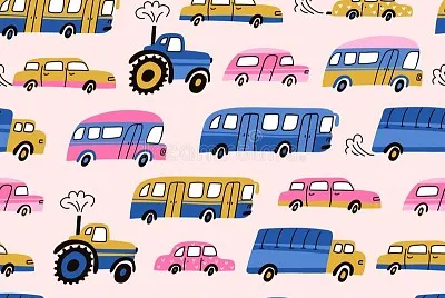 City cars, tractors and publish vehicles