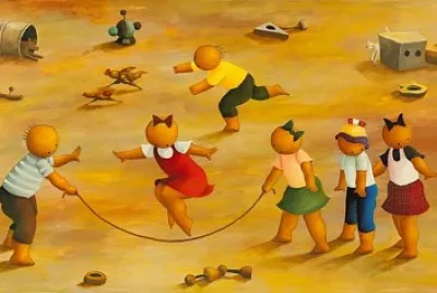 Pular corda jigsaw puzzle