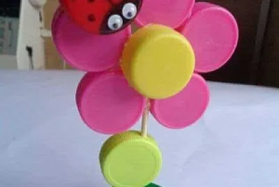 flor con tapitas