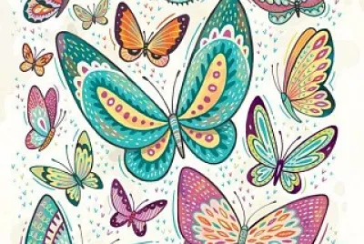 Mariposas Fondo Blanco