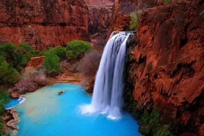 Desert waterfall