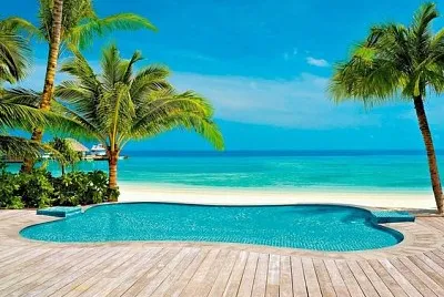 Pool at the beach jigsaw puzzle