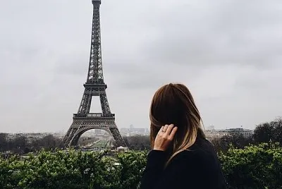 Paris in a cloudy day