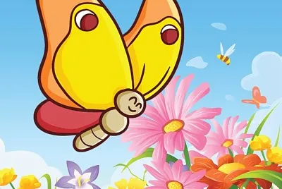 mariposa con flor