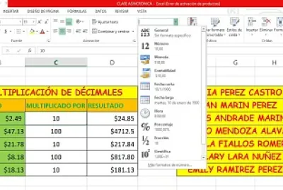 Formato de nÃºmero en excel