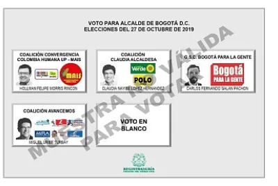 Elections in Bogota