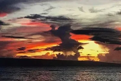 Beautiful sunset in paradise