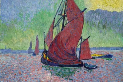 Derain voiles rouges