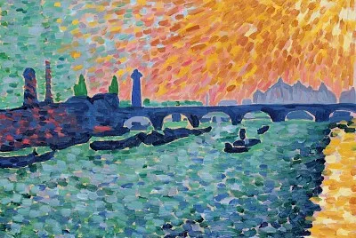 derain ciel orange