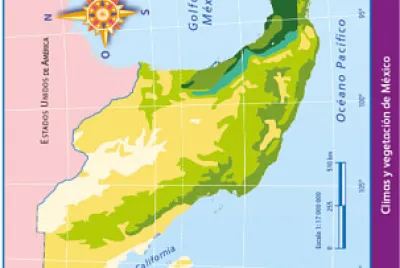 Mapa de vegetaciÃ³n y clima de Mexico