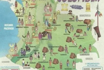 mapa indigena de colombia