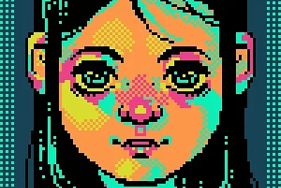 desenho de pixel estilo pop art
