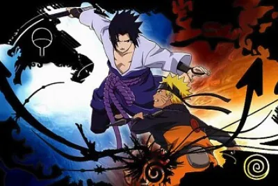 פאזל של naruto vs sasuke