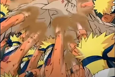 naruto golpea a gaara