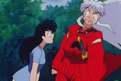 kagome le grita a inuyasha