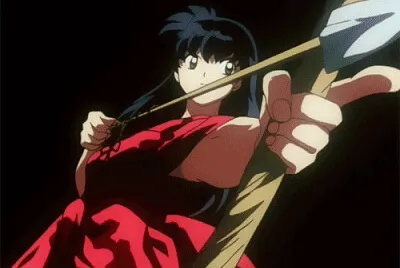 kagome lanza una flecha inuyasha