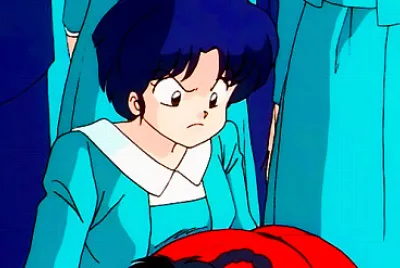 ranma encima de las piernas de akane ranma 1/2