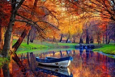 Barque en automne