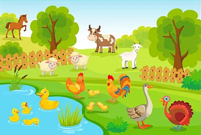 פאזל של Animais da fazenda