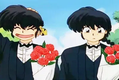 ryoga y ranma vestidos de novios ranma 1/2