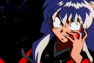 inuyasha tiene una cachetada inuyasha