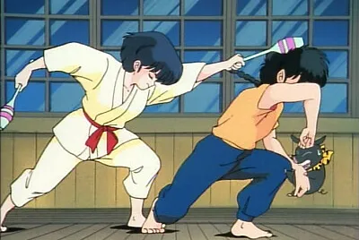 akane golpea a ranma en la cabeza ranma 1/2