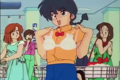 ranma se prueba un sosten ranma 1/2