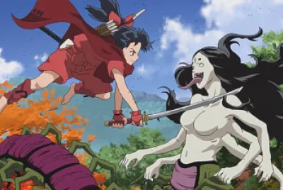 moroha ataca a un demonio hanyo no yashahime